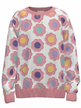 Gigi & Jax BLAKE KIDS PULLOVER CREW - CUTE FLOWER Size 12